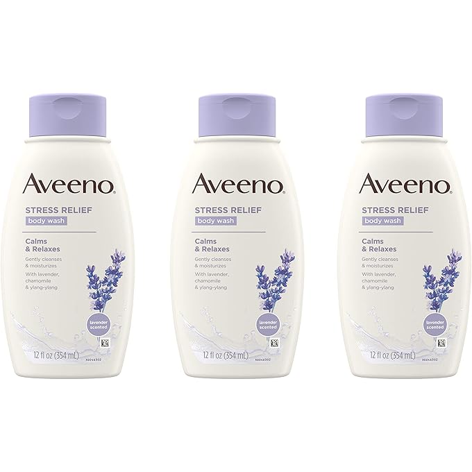 Aveeno Daily Moisturizing Body Wash with Soothing Oat, Creamy Shower Gel, Soap-Free and Dye-Free, Light Fragrance, 12 fl. Oz (Pack of 3) - Image 1